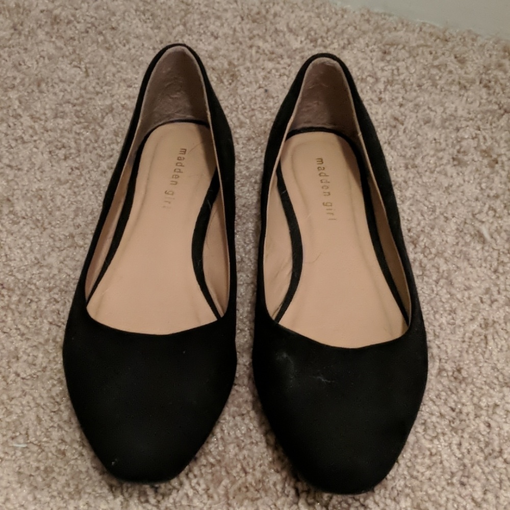 Black Suede Flats